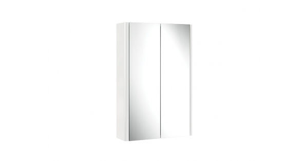 Casi 500mm 2 Door Mirror Cabinet White