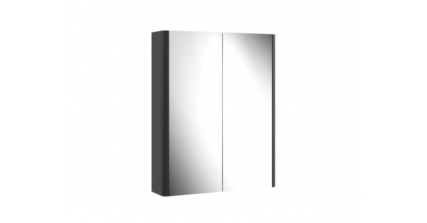 Casi 600mm 2 Door Mirror Cabinet Grey