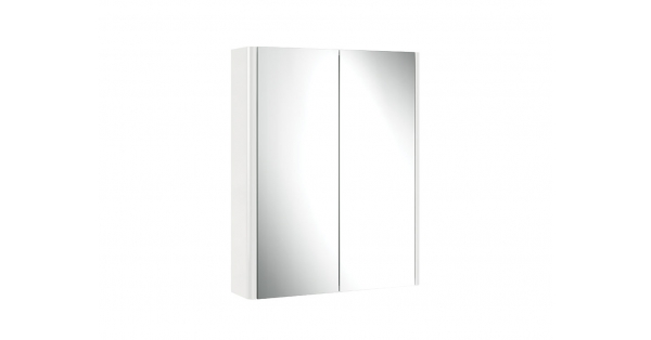 Casi 600mm 2 Door Mirror Cabinet White