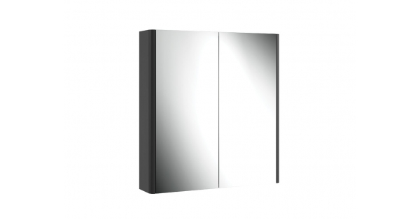 Casi 700mm 2 Door Mirror Cabinet Grey