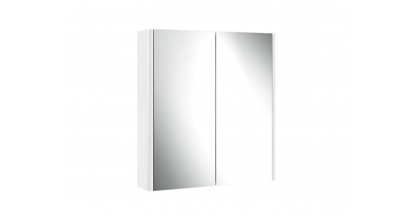Casi 700mm 2 Door Mirror Cabinet White