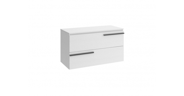     Crieve 1000mm 2 Drawer Wall Unit White with Worktop