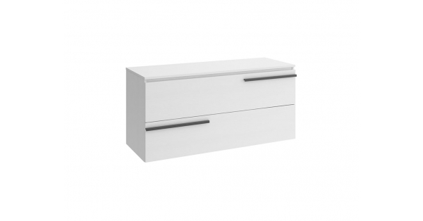 Crieve 1200mm 2 Drawer Wall Unit White with Worktop