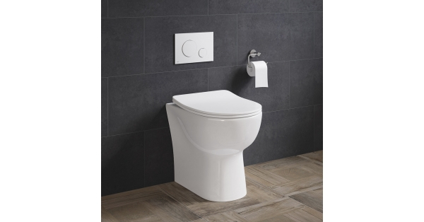 Finley Back To Wall Toilet Pan & Slim D-Shape Soft Close Seat