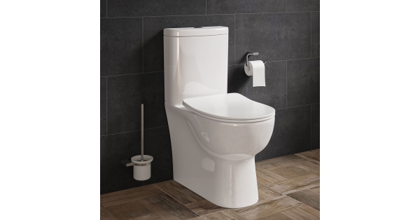 Finley Fully Enclosed Toilet Pan, Cistern & Slim Soft Close Seat