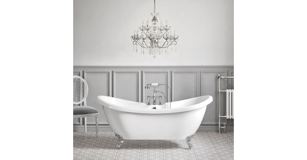  Traditional Double Slipper – Freestanding Acrylic Bath